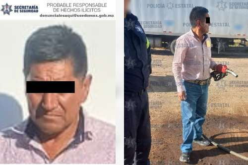 Detienen en Atlacomulco a probable huachicolero y decomisan un autobús